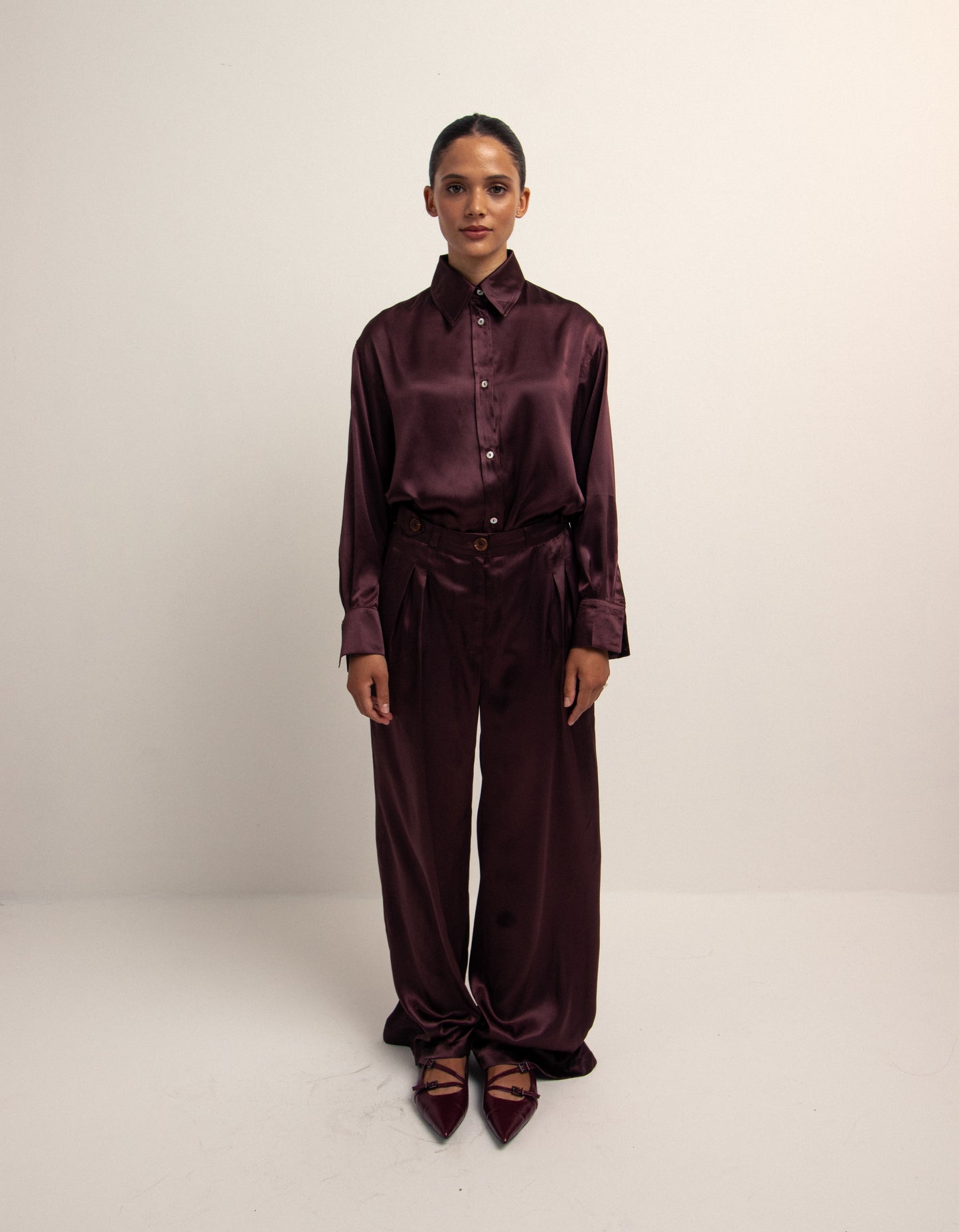 Fluid Relaxed Satin Shirt