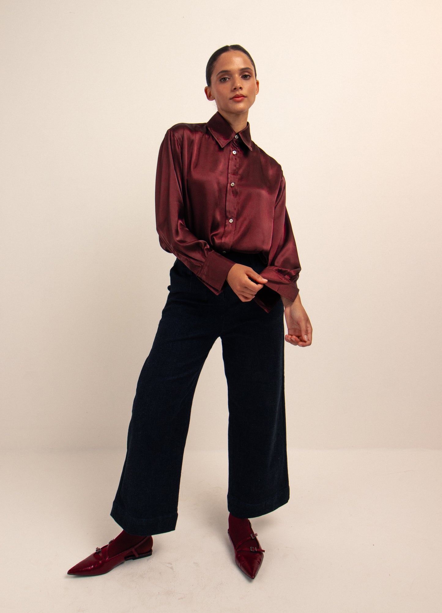 Wide Leg Denim Jeans