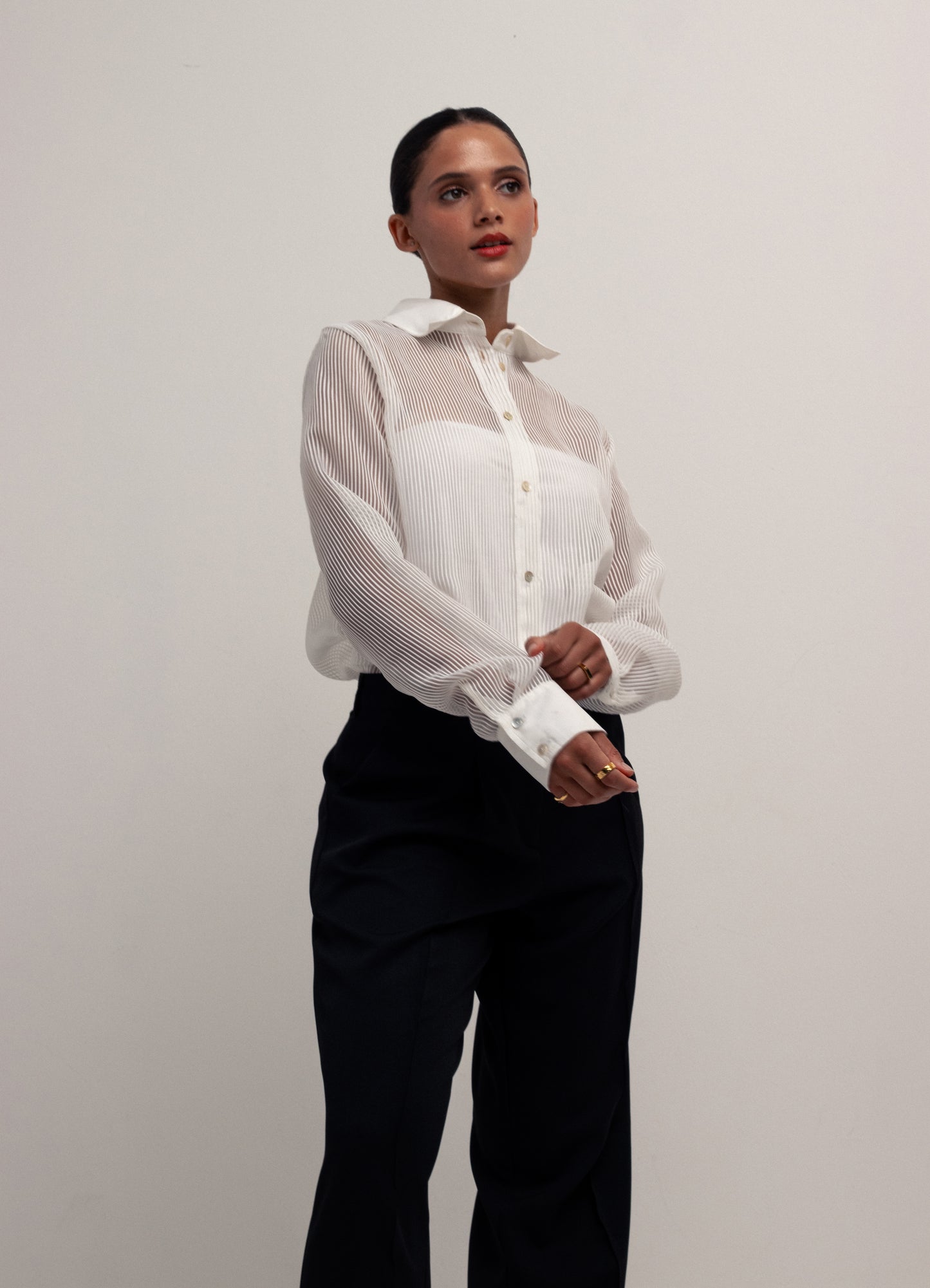Organza Shirt with Camisole