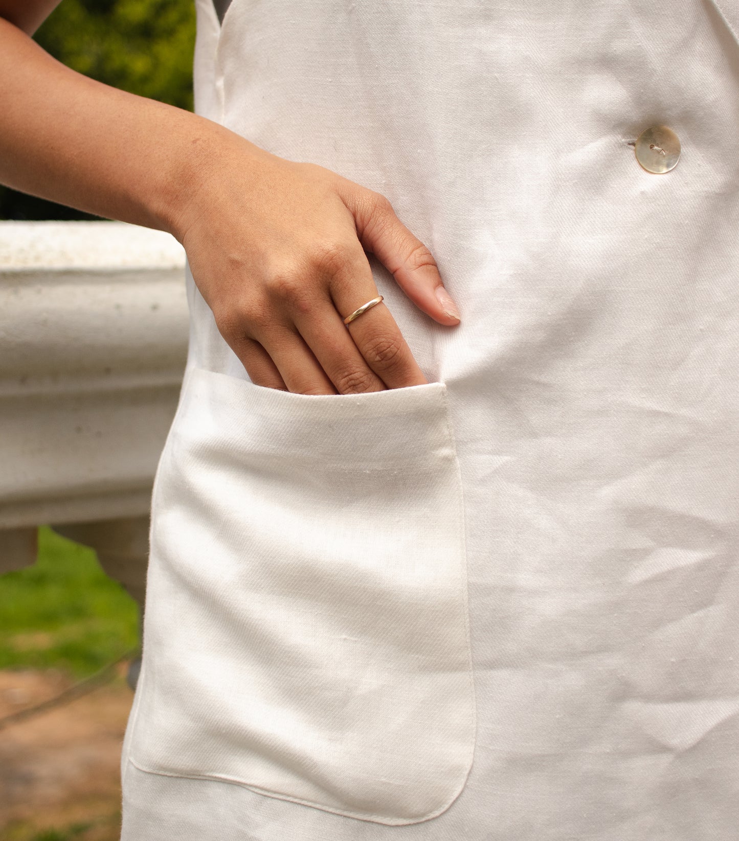 Sleeveless Linen Lined Jacket