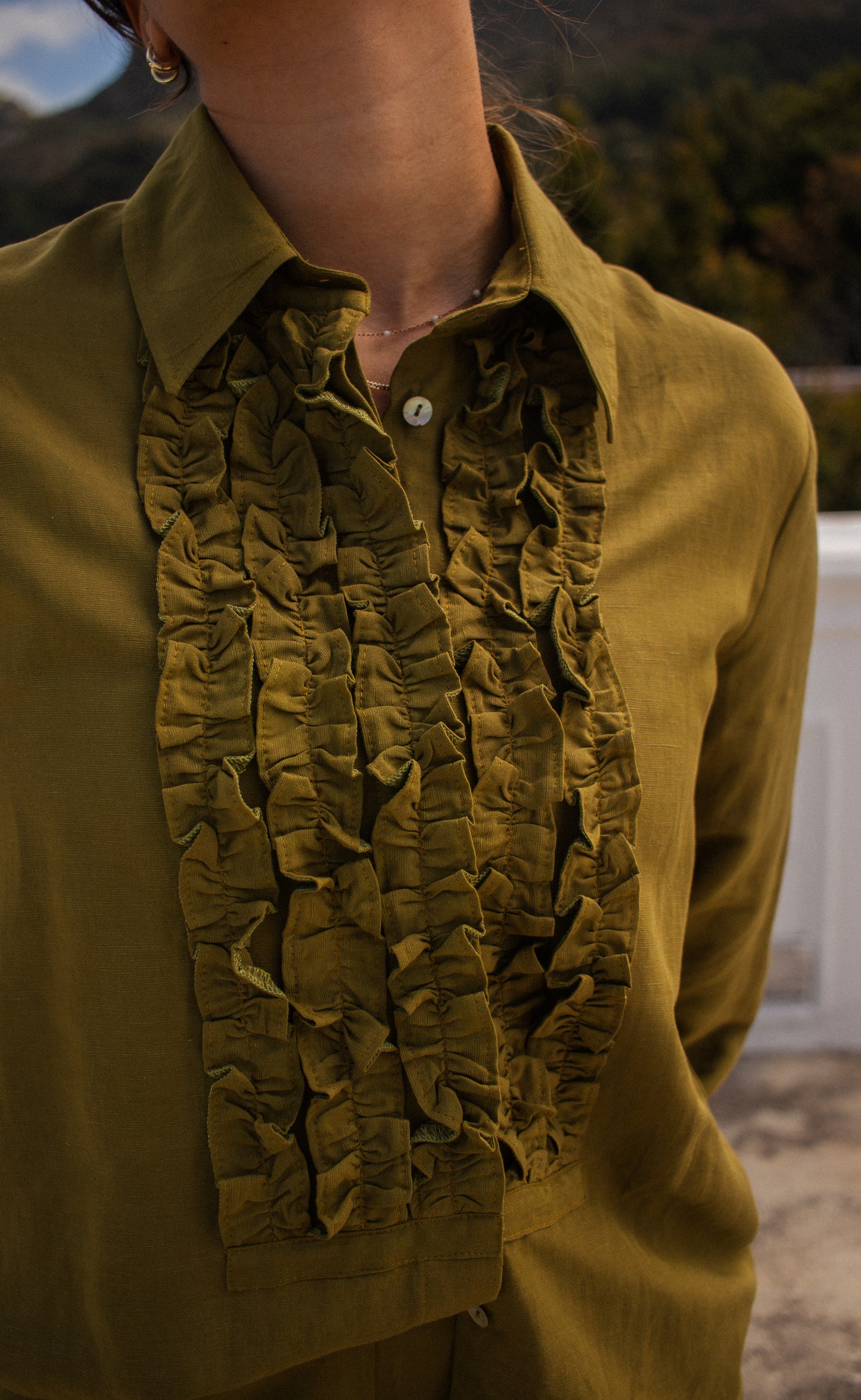 Chartreuse Tuxedo Shirt