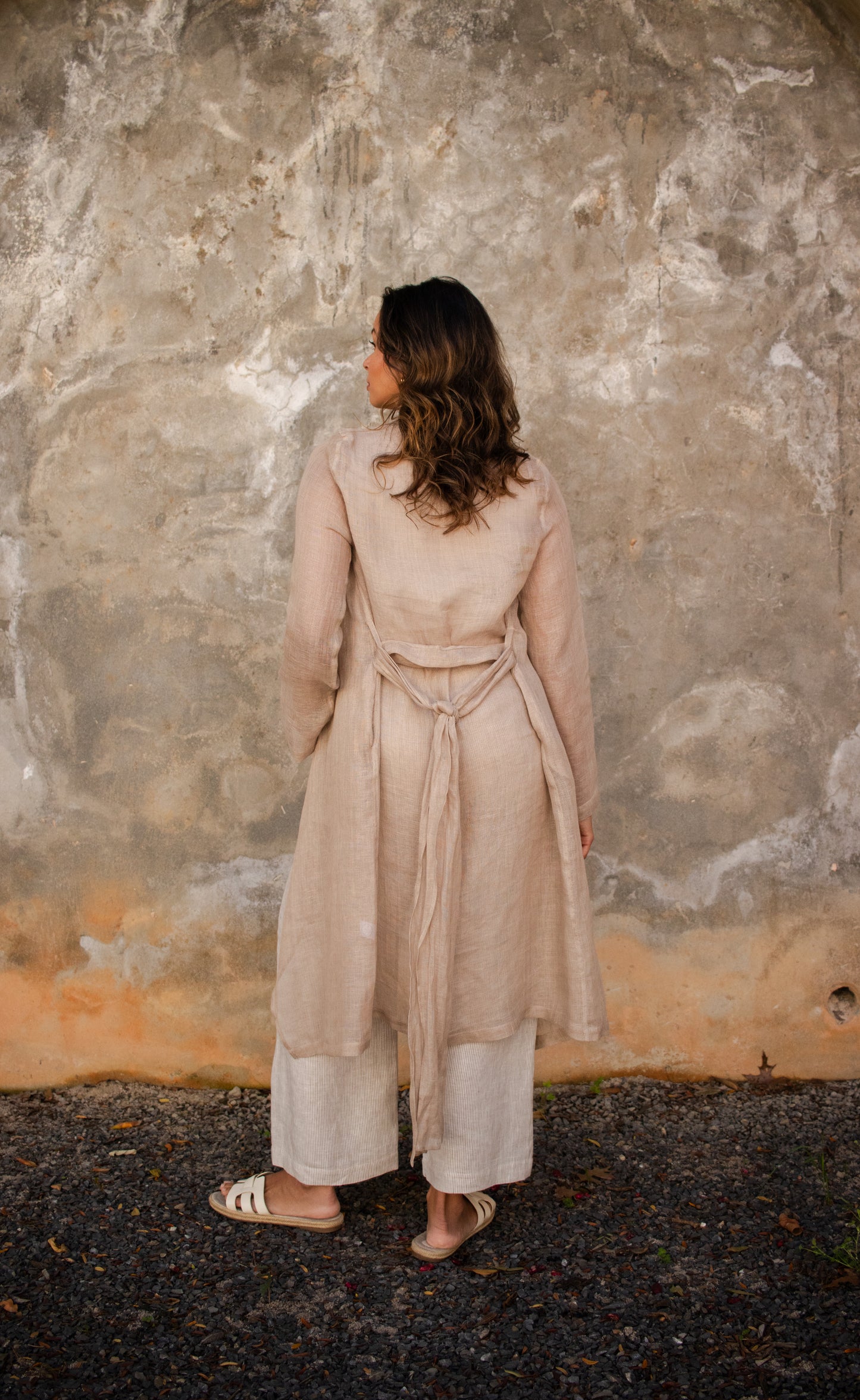Linen Gauze Trench Coat