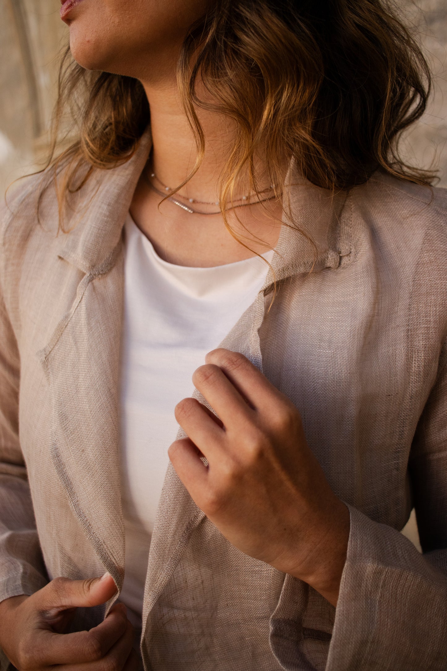 Linen Gauze Trench Coat