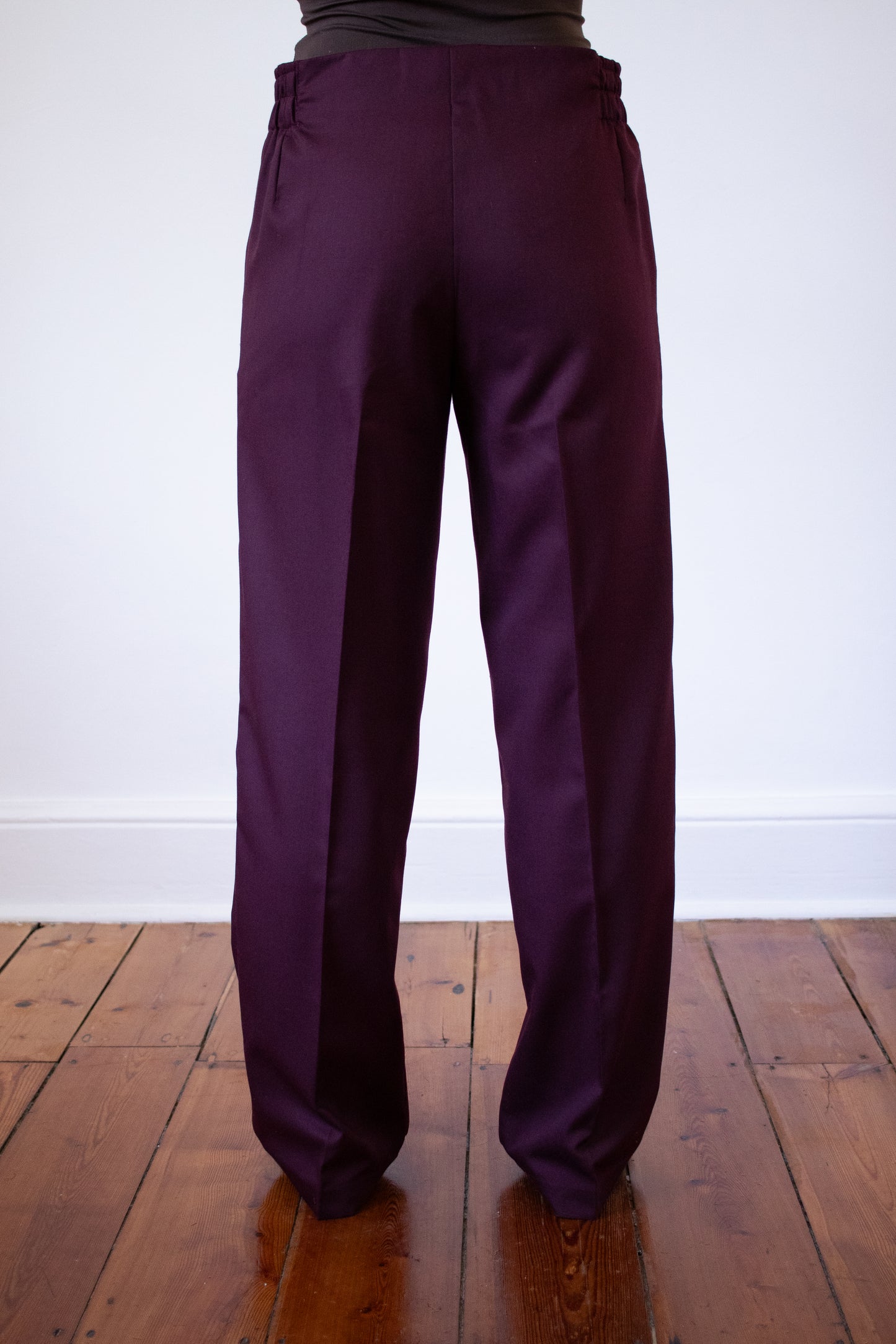 Straight Leg Wool Pants