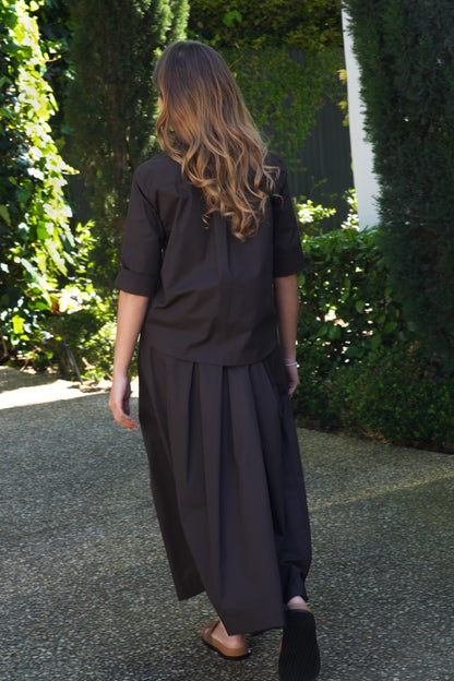 Lux Cotton Box-Pleat Co-ord Skirt