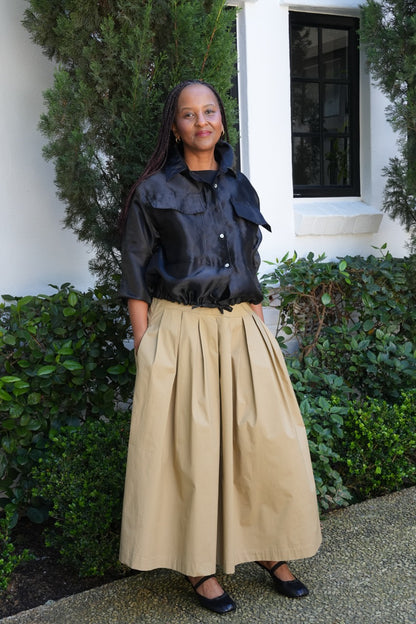 Sheer Utility Cropped Jacket