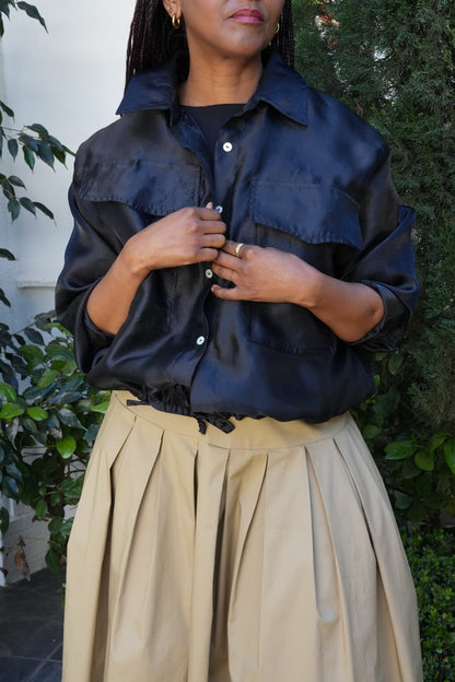 Sheer Utility Cropped Jacket