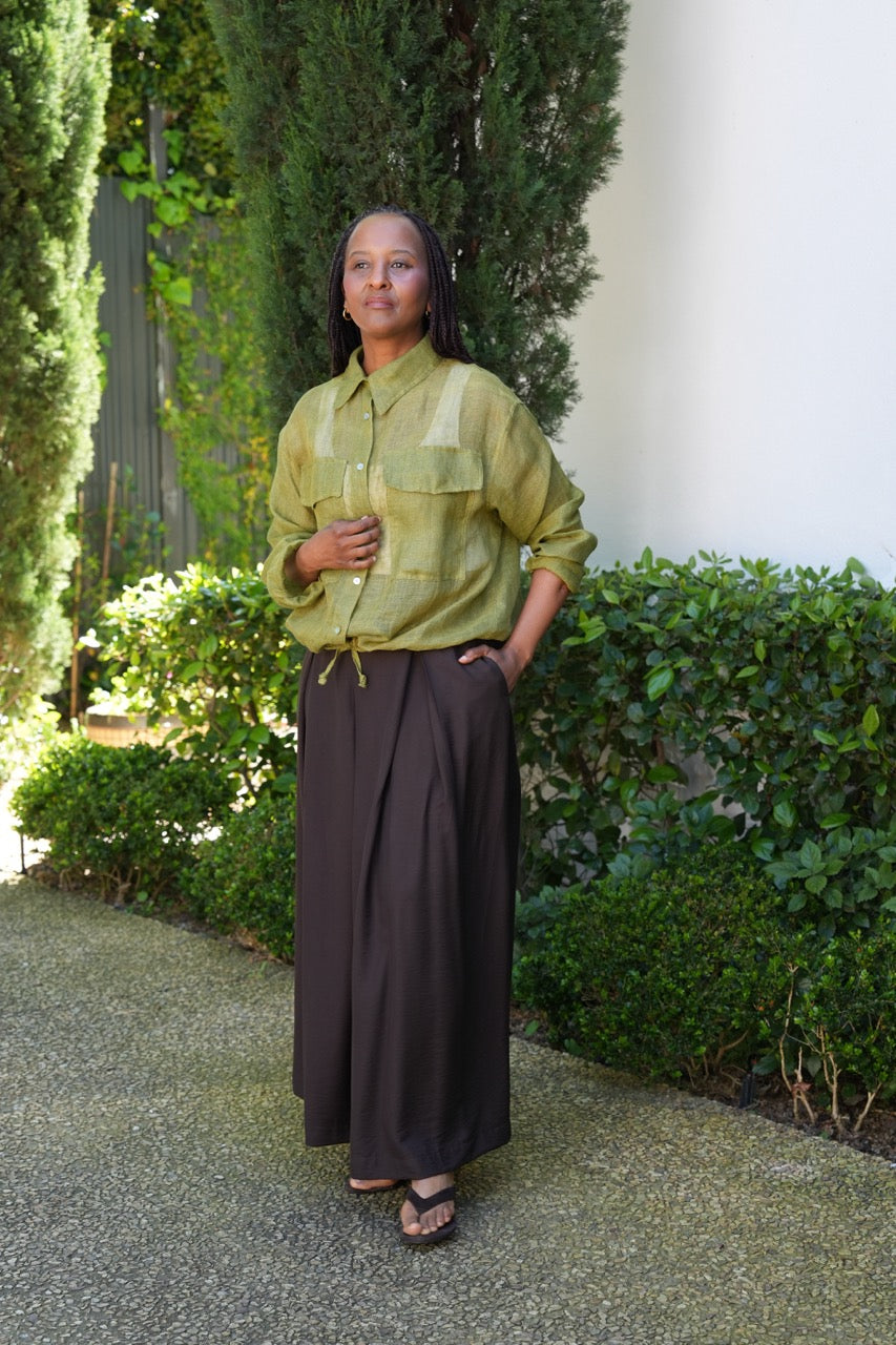 Linen Utility Cropped Jacket