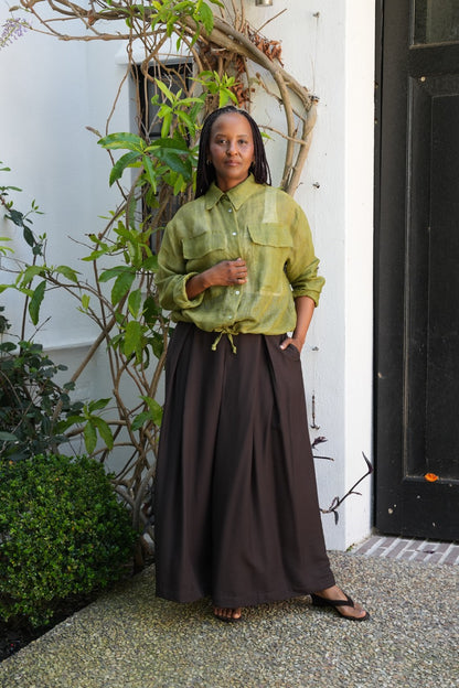 Linen Utility Cropped Jacket