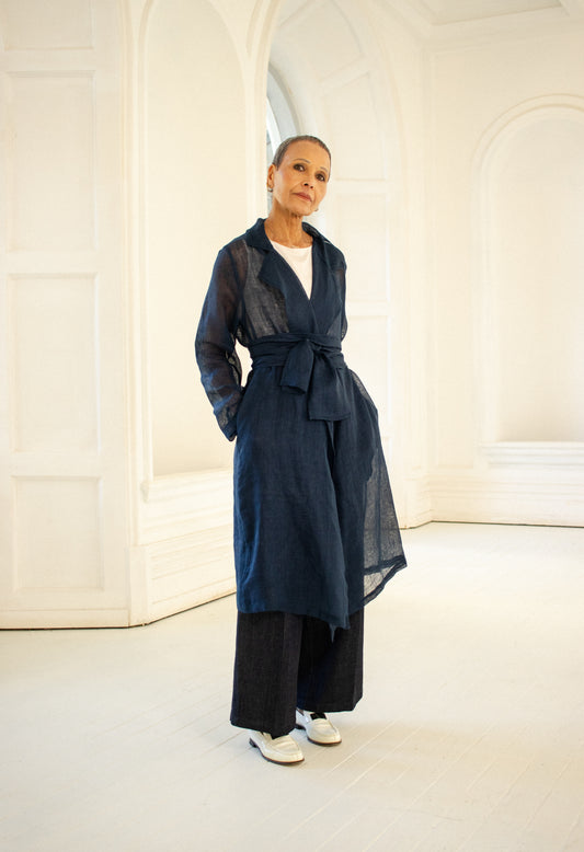 Linen Gauze Trench Coat