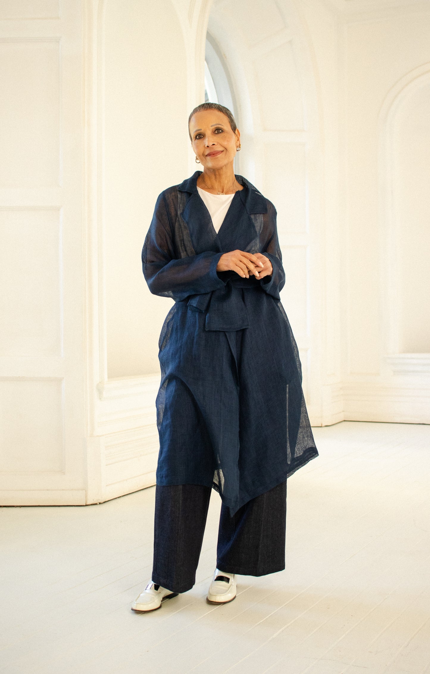 Linen Gauze Trench Coat