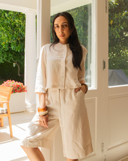 Cropped Button through Top