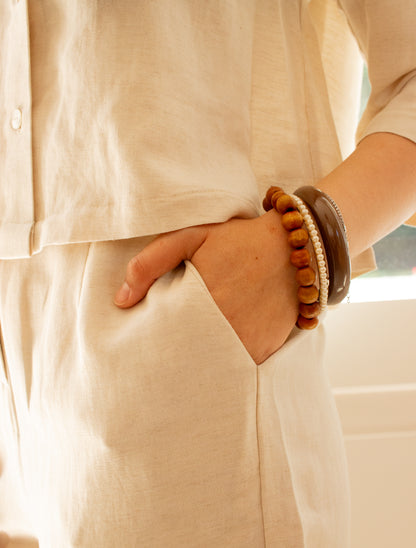 Cropped Button through Top