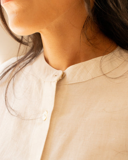 Cropped Button through Top