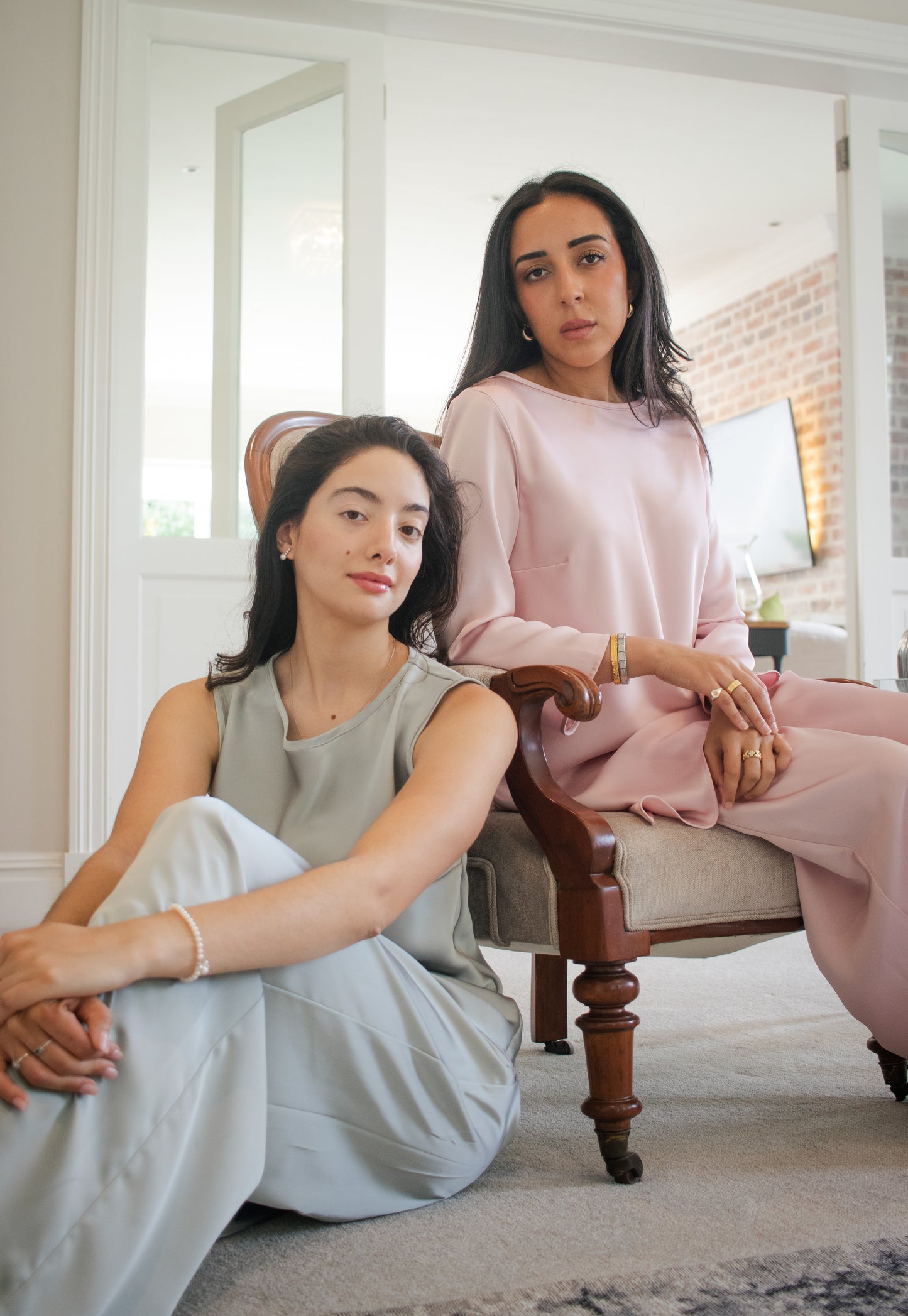 Assymetric Quarter Sleeve Satin Top