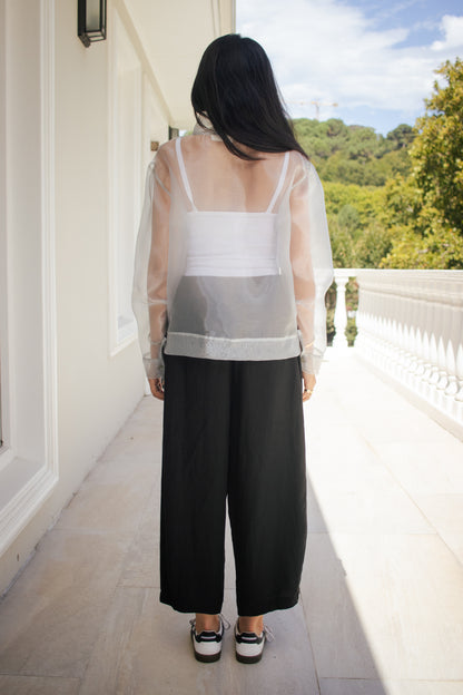 Sheer Organza Bomber