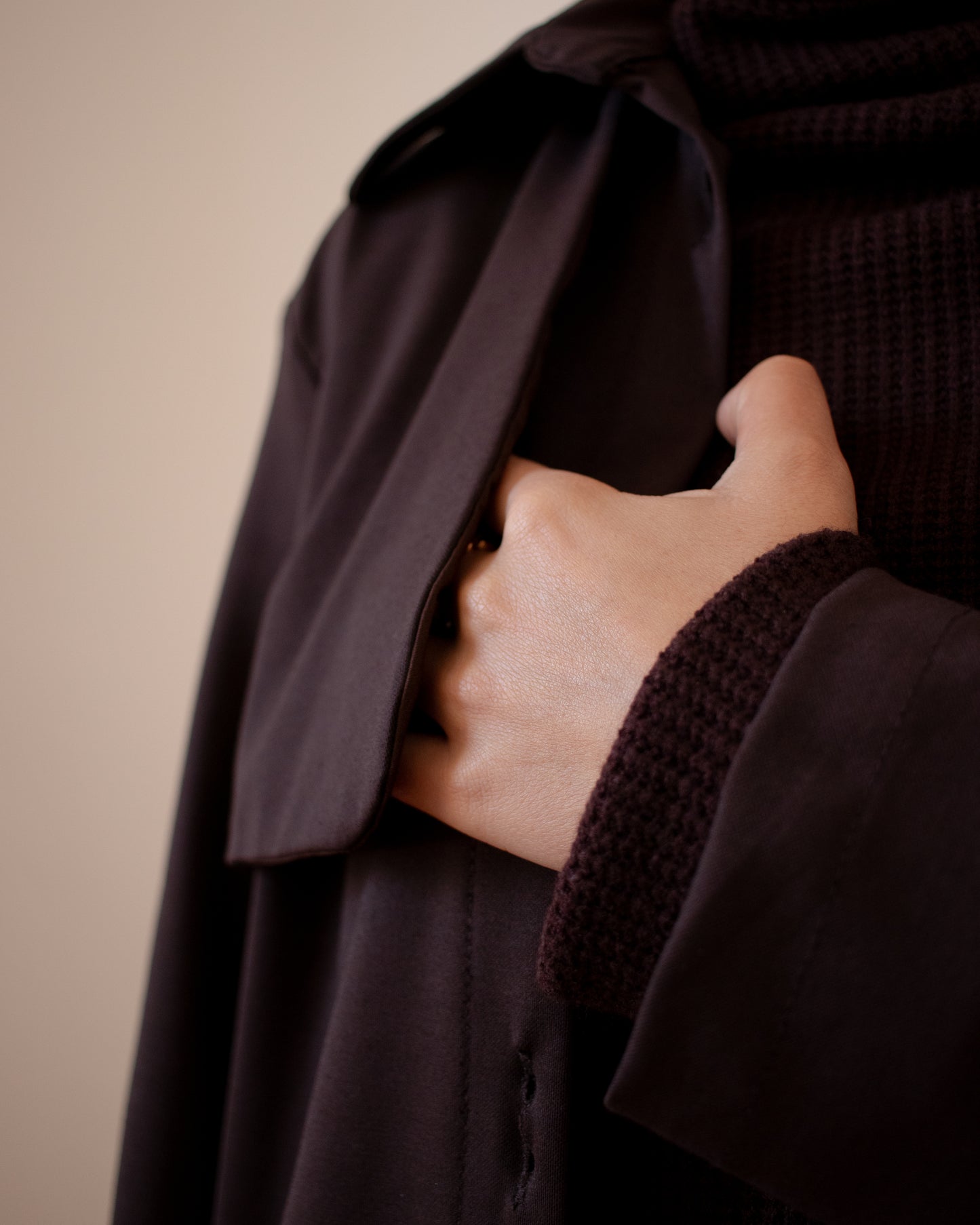 Cropped Fine Knit Flap Jacket