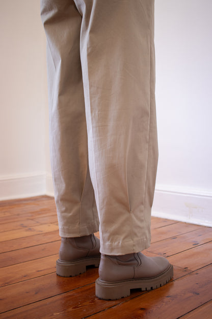 Structured Barrel Leg Pants