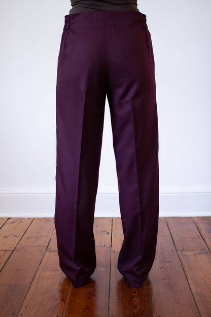 Straight Leg Wool Pants