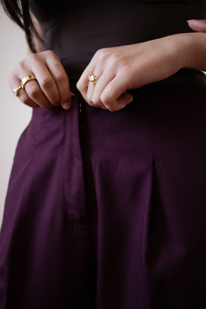 Straight Leg Wool Pants