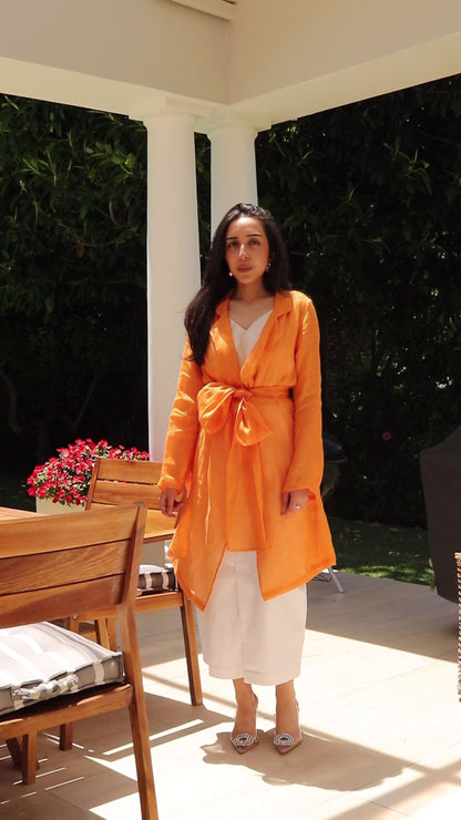 Linen Gauze Trench Coat